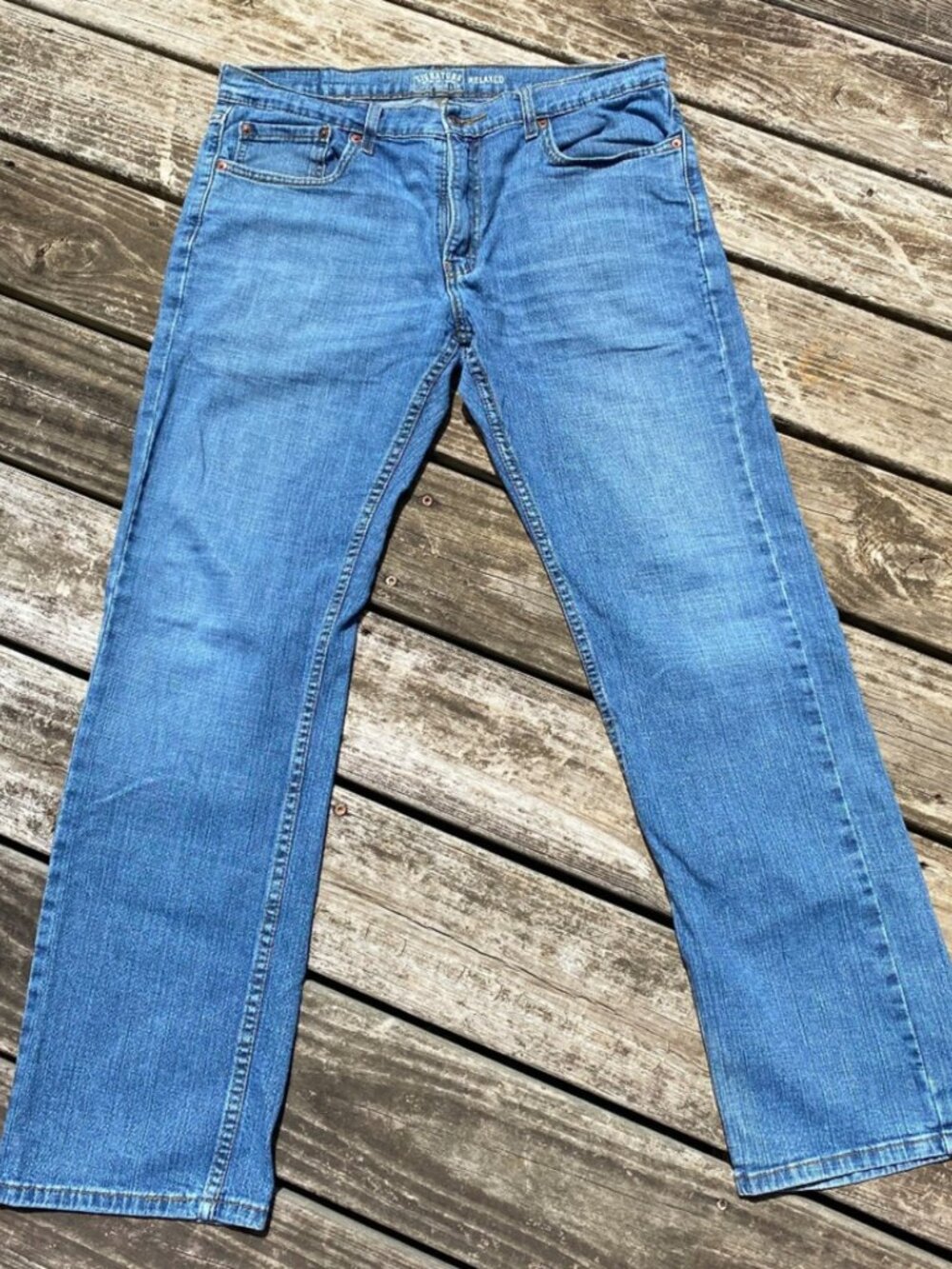 Signature Levi Strauss & Co. Relaxed Fit Jeans 34x32 Blue Denim Jeans - Picture 2 of 13